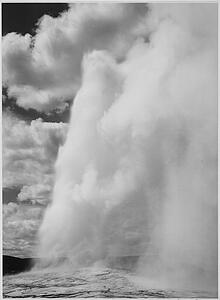 Old Faithful Art Print - Old Faithful, Yellowstone National Park, Wyoming. (Vertical Orientation). Photographs Of National Parks And Monuments, Compiled 1941 - 1942, Documenting The Period Ca. 1933 - 1942.