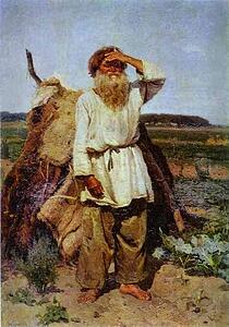 Old Man In His Vegetable Garden - Art Print Art Print - Old Man In His Vegetable Garden