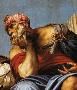 Art Print - Old Man Wearing A Turban. Detail