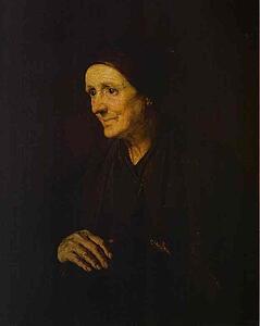 Old Woman With A Hen (Portrait Of The Artist's Wife) - Art Print Art Print - Old Woman With A Hen (Portrait Of The Artist's Wife)