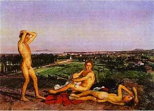 Art Print - On The Shore Of The Bay Of Naples