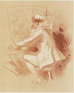 Covering Art Print - Original Drawing For The Cover Of Les Maîtres De L’affiche From Issue 1, Dec 1895