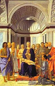 Pala Montefeltro (The Madonna With Child, Angels, Saints And Federico Da Montefeltro, Duke Of Urbino) - Art Print Art Print - Pala Montefeltro (The Madonna With Child, Angels, Saints And Federico Da Montefeltro, Duke Of Urbino)