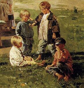 Peasant Children. Detail - Art Print Art Print - Peasant Children. Detail