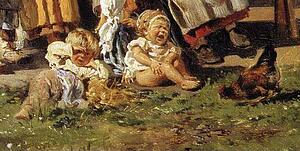 Peasant Children. Detail - Art Print Art Print - Peasant Children. Detail