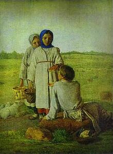 Art Print - Peasant Children In The Field