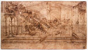 The Adoration Of The Magi Art Print - Perspectival Study Of The Adoration Of The Magi