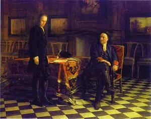 Art Print - Peter The Great Interrogating The Tsarevich Alexey Petrovich At Peterhof