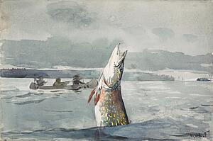 Lake Art Print - Pike, Lake St. John (Ouananiche Fishing)