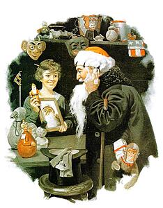 Dress Up Art Print - Playing Santa