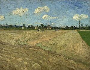 Van Gogh Fields Art Print - Ploughed Fields ('the Furrows')