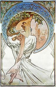 Mucha Art Print - Poetry