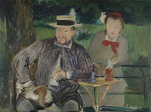 Hoschedé Art Print - Portrait D'ernest Hoschedé Et Sa Fille Marthe