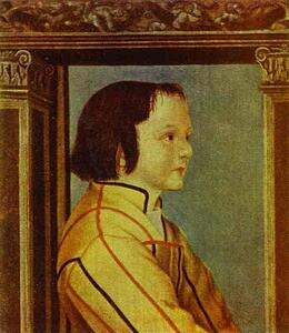 Art Print - Portrait Of A Boy With Chestnut Hair