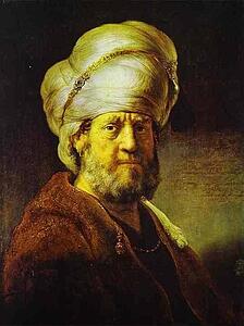 Portrait Of A Man In An Oriental Costume - Art Print Art Print - Portrait Of A Man In An Oriental Costume