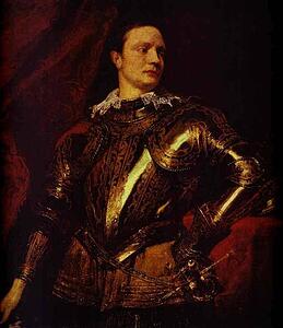 Portrait Of A Man In Gilt Armor - Art Print Art Print - Portrait Of A Man In Gilt Armor