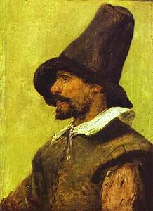 Art Print - Portrait Of A Man With A Pointed Hat
