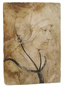 Elderly Art Print - Portrait Of A Wife Of An Unknown Stonemason