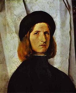 Portrait Of A Young Man Against A White Curtain - Art Print Art Print - Portrait Of A Young Man Against A White Curtain