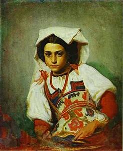 Art Print - Portrait Of An Italian Girl