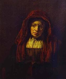 Portrait Of An Old Woman - Art Print Art Print - Portrait Of An Old Woman