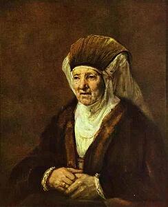 Portrait Of An Old Woman - Art Print Art Print - Portrait Of An Old Woman