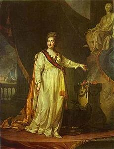 Art Print - Portrait Of Catherine Ii As Legislator In The Temple Of The Goddess Of Justice
