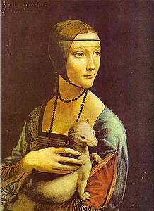 Portrait Of Cecilia Gallerani (Lady With An Ermine) - Art Print Art Print - Portrait Of Cecilia Gallerani (Lady With An Ermine)