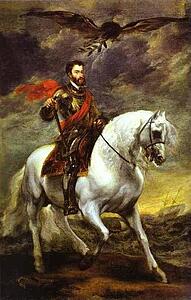 Art Print - Portrait Of Charles V On Horseback