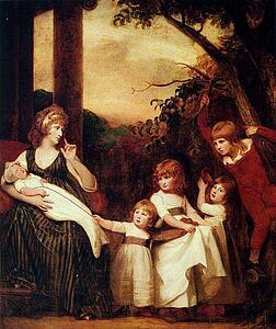 Art Print - Portrait Of Charlotte Bosanquet With Her Five Elder Children