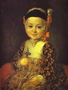 Art Print - Portrait Of Count Alexey Bobrinsky As A Child