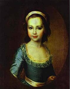 Art Print - Portrait Of Countess Anna Vorontsova As A Child