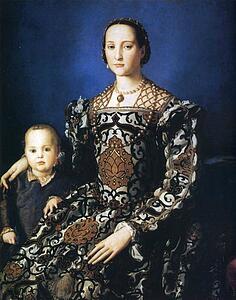Portrait Of Eleonora Of Toledo With Her Son Giovanni - Art Print Art Print - Portrait Of Eleonora Of Toledo With Her Son Giovanni