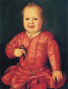Portrait Of Giovanni De'medici As A Child Holding A Goldfinch - Art Print Art Print - Portrait Of Giovanni De'medici As A Child Holding A Goldfinch