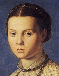 Art Print - Portrait Of Girl With A Prayer Book. Detail