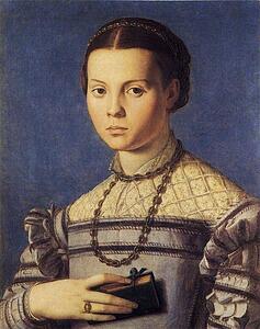 Art Print - Portrait Of Girl With A Prayer Book