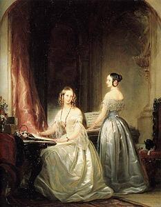 Portrait Of Grand Duchesses Olga Nikolaevna And Alexandra Nikolaevna - Art Print Art Print - Portrait Of Grand Duchesses Olga Nikolaevna And Alexandra Nikolaevna