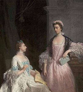 Art Print - Portrait Of Horace Walpole's Nieces: The Honorable Laura Keppel And Charlotte, Lady Huntingtower