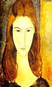 Portrait Of Jeanne Hébuterne (1898 -1920), Common-Law Wife Of Amedeo Modigliani - Art Print Art Print - Portrait Of Jeanne Hébuterne (1898 -1920), Common-Law Wife Of Amedeo Modigliani
