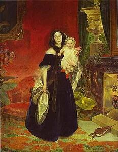 Art Print - Portrait Of M. A. Beck And Her Daughter M.i. Beck