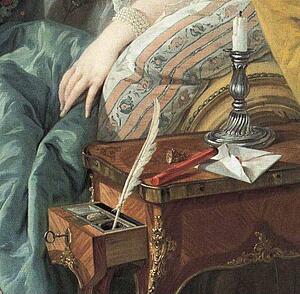 Portrait Of Madame De Pompadour. Detail - Art Print Art Print - Portrait Of Madame De Pompadour. Detail