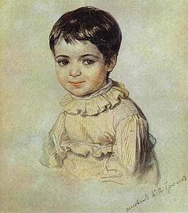 Art Print - Portrait Of Maria Kikina As A Child
