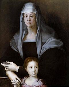 Portrait Of Maria Salviati With Giulia De' Medici - Art Print Art Print - Portrait Of Maria Salviati With Giulia De' Medici