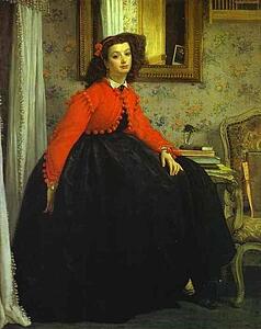 Portrait Of Mlle L.l. (Young Woman In Red Vest) - Art Print Art Print - Portrait Of Mlle L.l. (Young Woman In Red Vest)