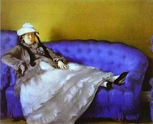 Art Print - Portrait Of Mme. Manet On A Blue Sofa