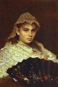 Art Print - Portrait Of O. Rophtopulo (Girl With A Fan)