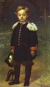 Art Print - Portrait Of Sergey Kramskoy, The Artist's Son, As A Child