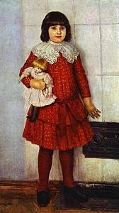 Portrait Of The Artist's Daughter, Olya - Art Print Art Print - Portrait Of The Artist's Daughter, Olya