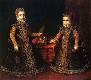 Art Print - Portrait Of The Infantas Isabella Clara Eugenia And Catalina Micaela