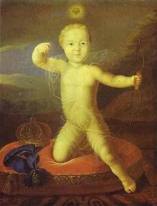 Art Print - Portrait Of The Tsarevich Peter Petrovich As Cupid